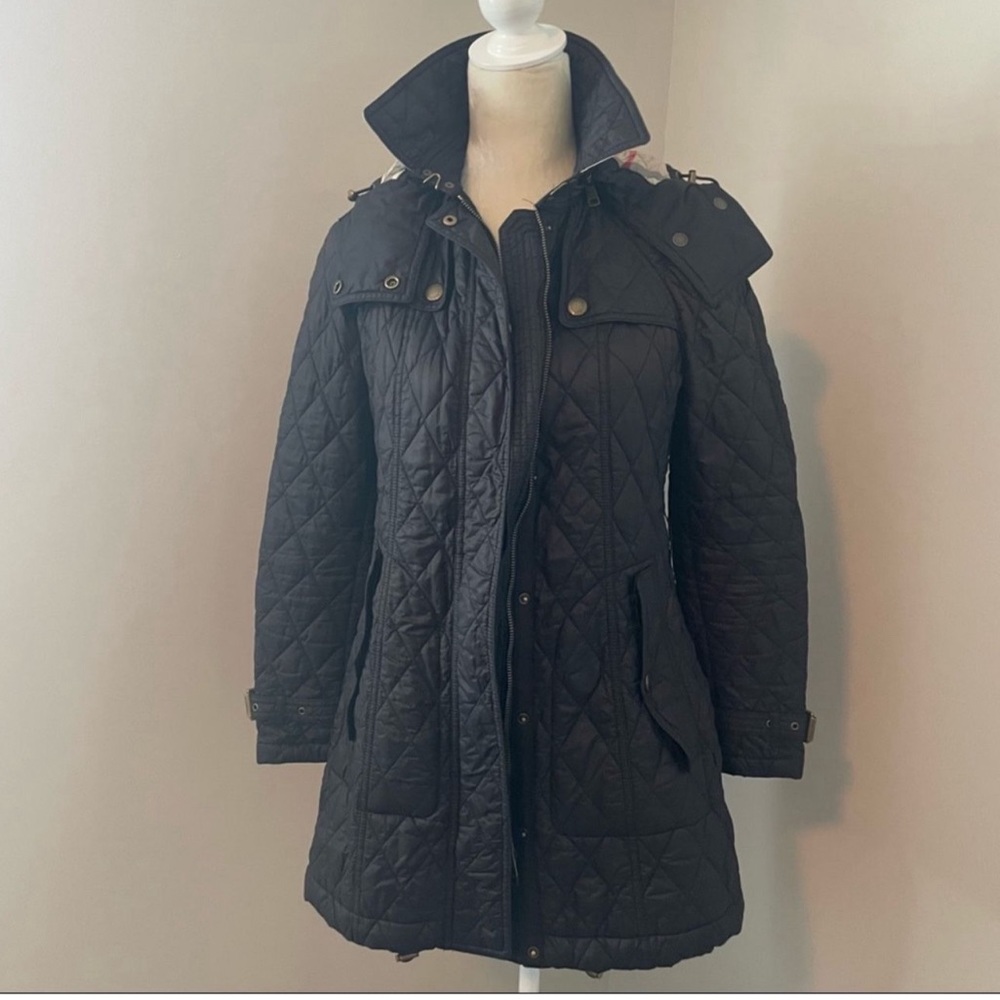 Burberry Black Quilted Check Jacket